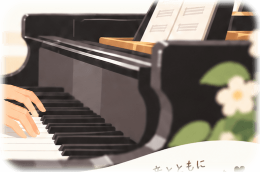 ピアノの鍵盤のイラスト