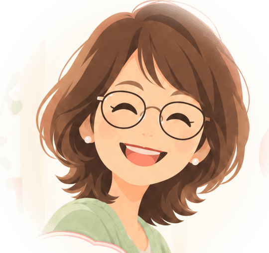 淡い緑の服を着たピアノ講師・宮下薫さんのイラスト